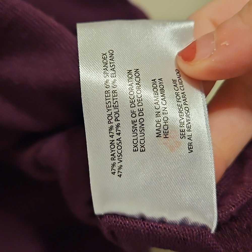 Banana Republic Oversized Burgandy Scoop Neck Lightweight Tunic Sweater. In EUC - Picture 3 of 3